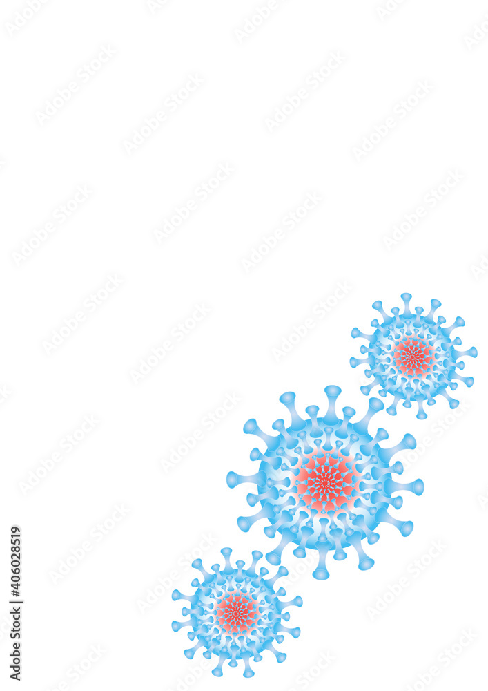 Coronavirus - isolate on a white background, format A4. Cover for a book, a notebook, a presentation. Coronavirus - isolate on a white background, format A4. Cover for a book, a notebook, a presentation.