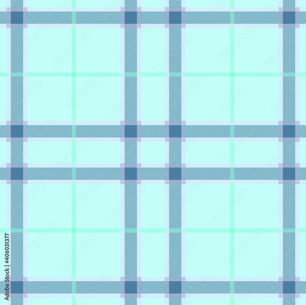 abstract dark blue tartan many square pattern with geometric square texture overlay on blue.