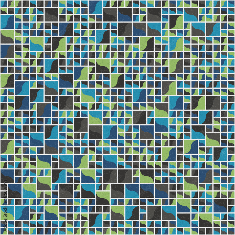 Fototapeta premium Abstract Geometric Pattern generative computational art illustration