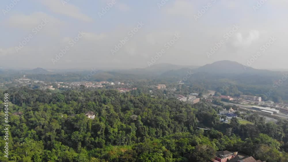 Mountain View Under Cloudless Sky From Aerial Flight - Dolly Forward Mountain View Under Cloudless Sky From Aerial Flight - Dolly Forward