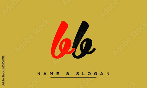 B, BB  Abstract Letters Logo Monogram