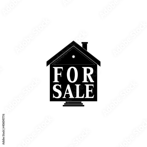 House for sale sign icon isolated on white background