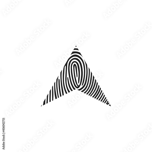 Fingerprint concave Quadrilateral Icon in trendy flat style isolated on grey background. concave Quadrilateral symbol for your web site design, logo, app, UI. Vector illustration, EPS10, geometric