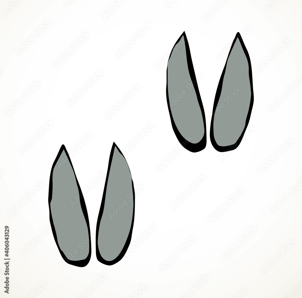 Sheep foot print. Vector drawing Stock Vector Adobe Stock