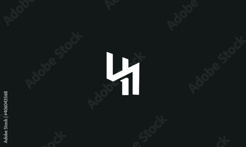 uf or fu minimal flat logo design
