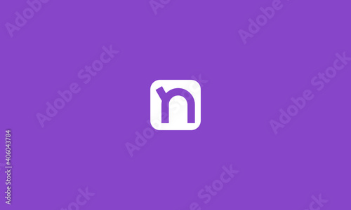 n text initial minimal logo design