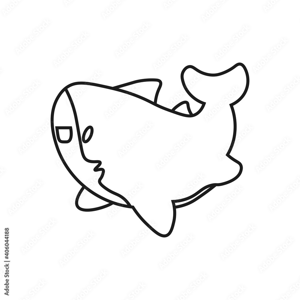 shark mako icon vector illustration shark mako icon vector illustration