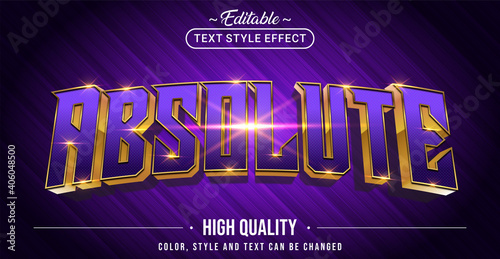 Editable text style effect - Absolute text style theme.