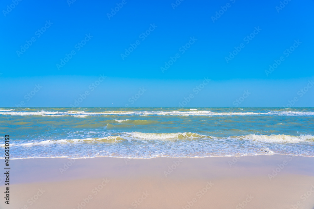 Beautiful tropical beach sea ocean with palm tree Beautiful tropical beach sea ocean with palm tree