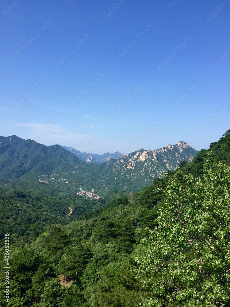 Great Wall of China mountains view
