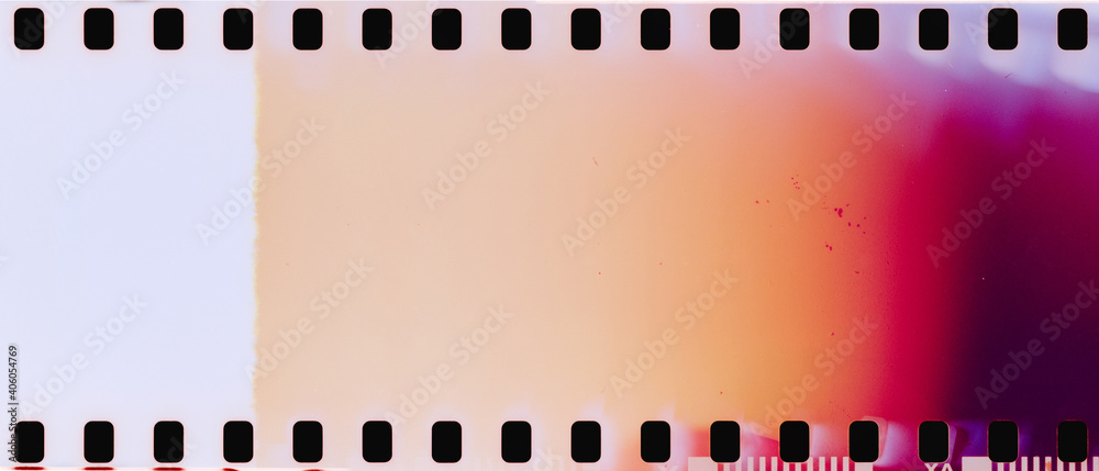 real film strip texture with burn light leaks, abstract background