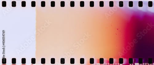 Obraz na płótnie real film strip texture with burn light leaks, abstract background w salonie