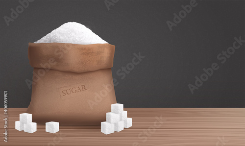 Sugar In Sack Illustration