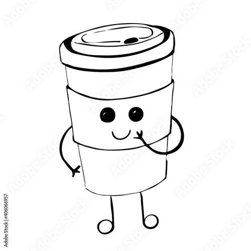 Cup of hot morning drink - coffee, tea