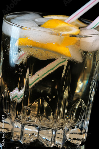 Lemonade drink with lemon and ice © aviavlad