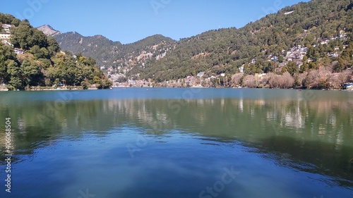 Scenic View Of Lake And Mountains Against Clear Blue Sky © ankur saxena/EyeEm