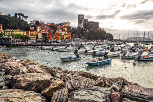 Lerici castle and harbor, La Spezia, Liguria, Italy