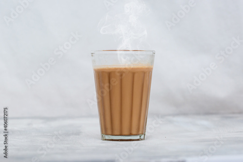 Obraz na płótnie Fresh milk tea or Indian Kadak Chai.
