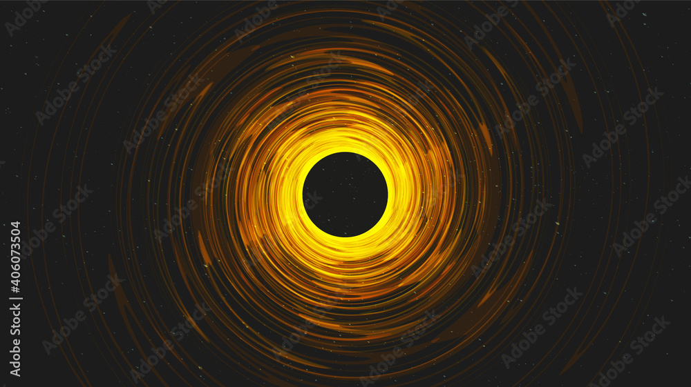 Golden Spiral Black Hole on Galaxy Background.planet and physics ...