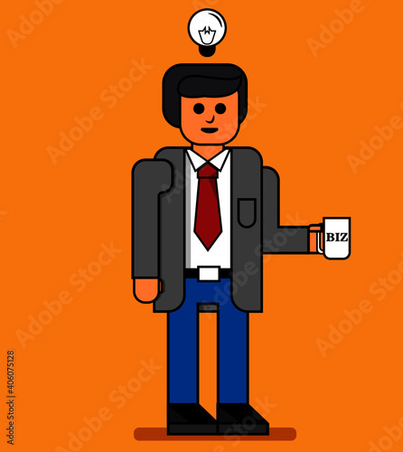 office worker, business - minimalist style