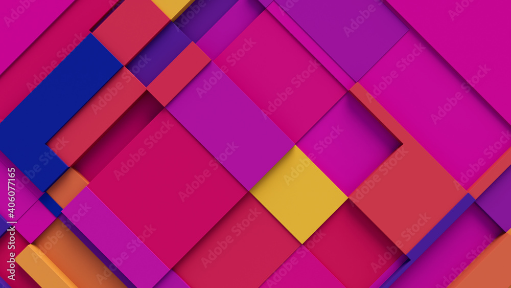 Multicolored tech background, with a geometric 3D structure. Clean, vibrant design with simple, bright, modern forms. 3D render Multicolored tech background, with a geometric 3D structure. Clean, vibrant design with simple, bright, modern forms. 3D render