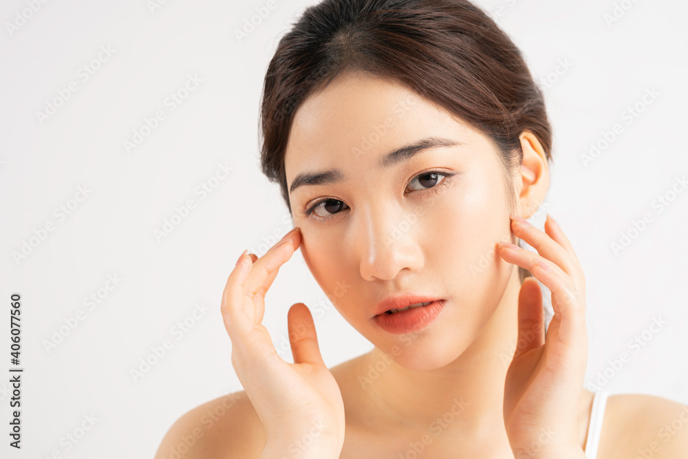 Portrait of young asian skin care girl