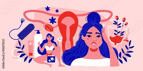 Premenstrual Syndrome Horizontal Composition