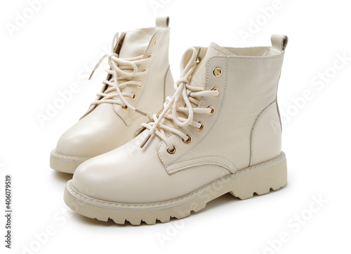 women's boots on white background