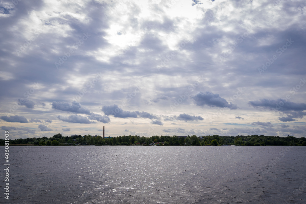 clouds over the river