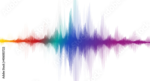 Equalizer Colorful Digital Sound Wave on white background vector.