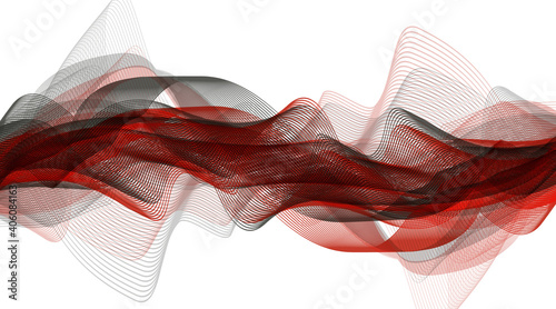 Red and Black Sound Wave background,Earthquake wave diagram concept; design for education and science; Vector Illustration.