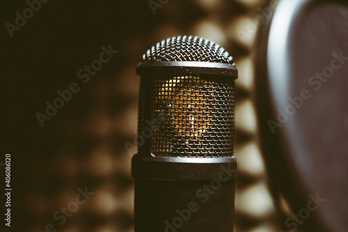 microphone in the recording studio photo