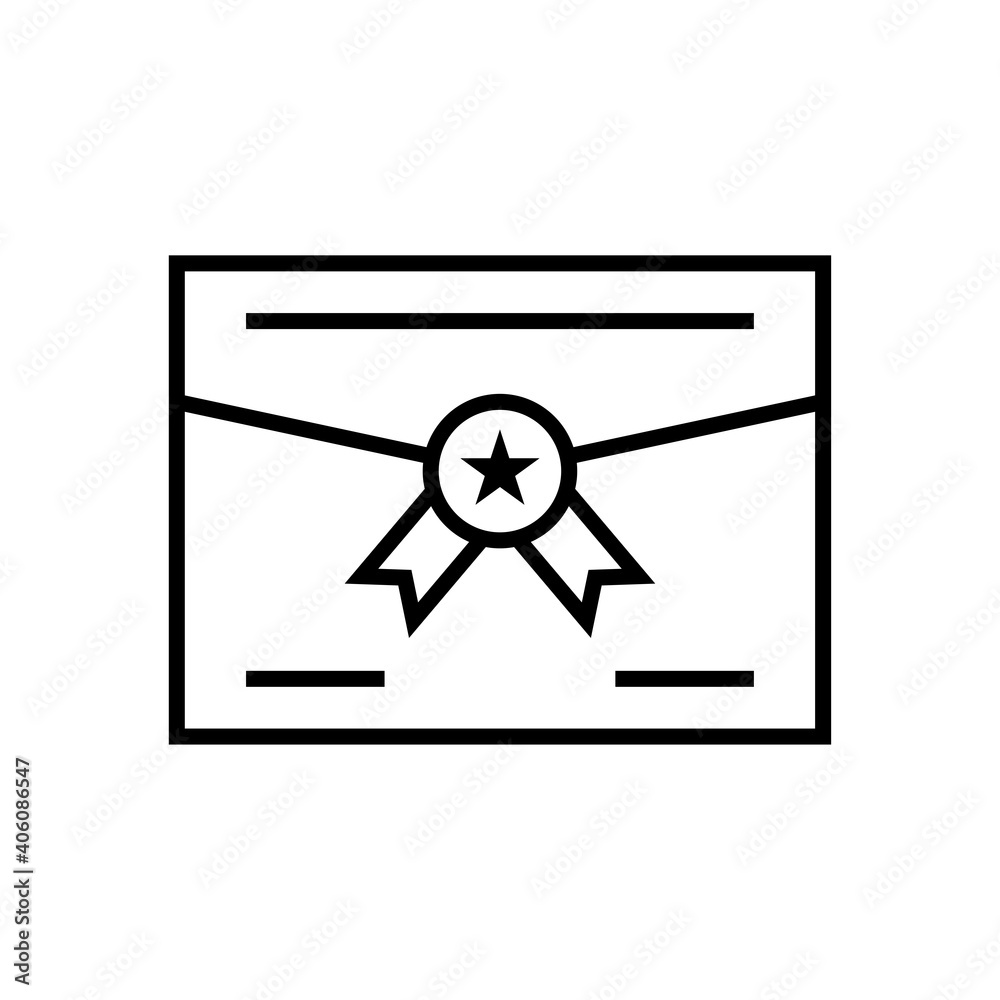 certificate icon line style vector for your design element certificate icon line style vector for your design element