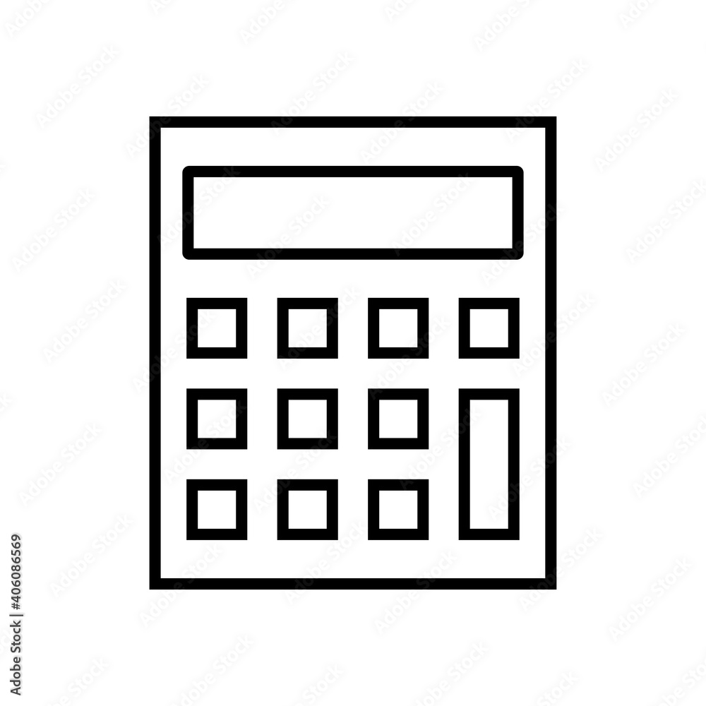 calculator icon glyph style vector for your design element calculator icon glyph style vector for your design element