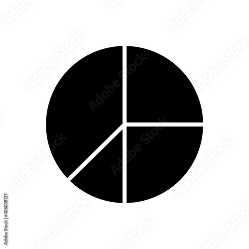 Chart pie icon glyph style vector design element