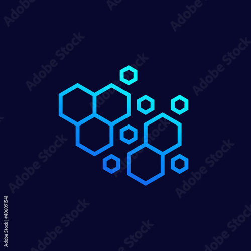 nano material or nanostructure vector icon