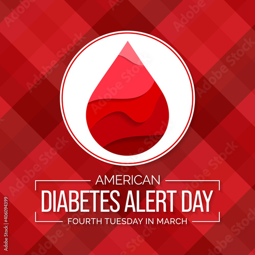 Vector illustration on the theme of Diabetes Alert Day, is a one-day wake-up call that focuses on the seriousness of diabetes and the importance of understanding your risk. observed each year in March
