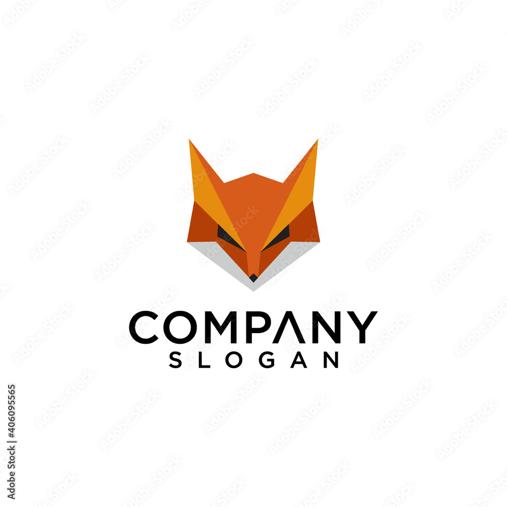 modern fox head logo design inspiration