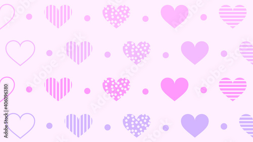 Valentine's Day Background with Beautiful Hearts