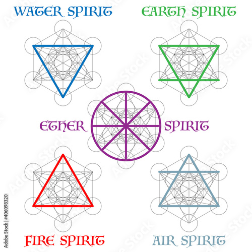 Nature elements color symbols