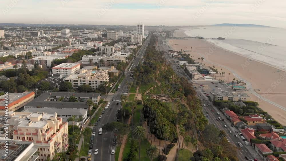 Ariel view of Santa Monica Pier 4k Ariel view of Santa Monica Pier 4k