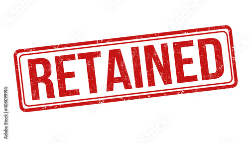 Retained grunge rubber stamp