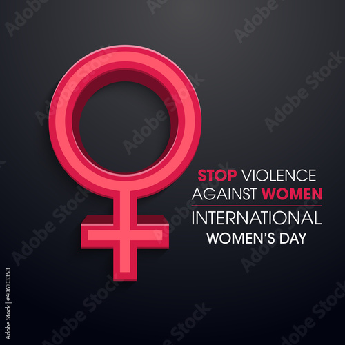 8 March. International Women's Day. Happy Mother's Day. Woman sign.Eps10 vector illustration with place for your text.