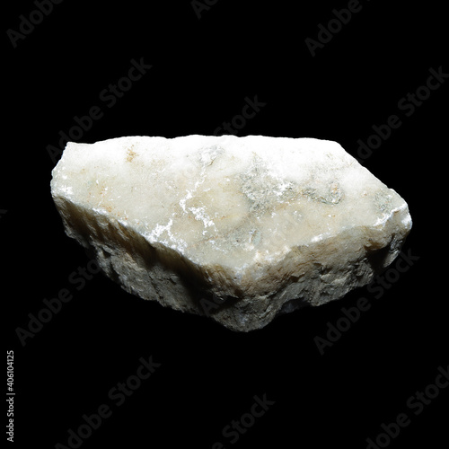 Crude selenit stone on black background  photo