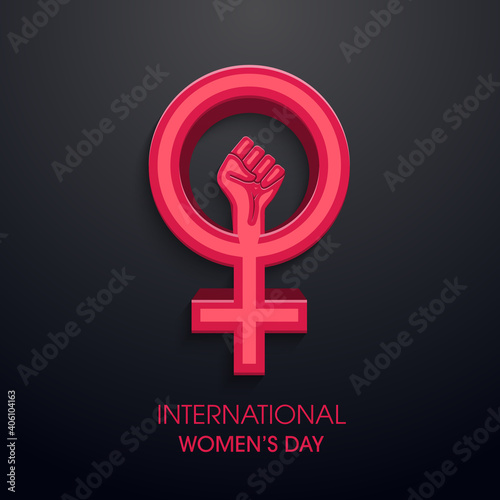 8 March. International Women's Day. Happy Mother's Day. Woman sign.Eps10 vector illustration with place for your text.