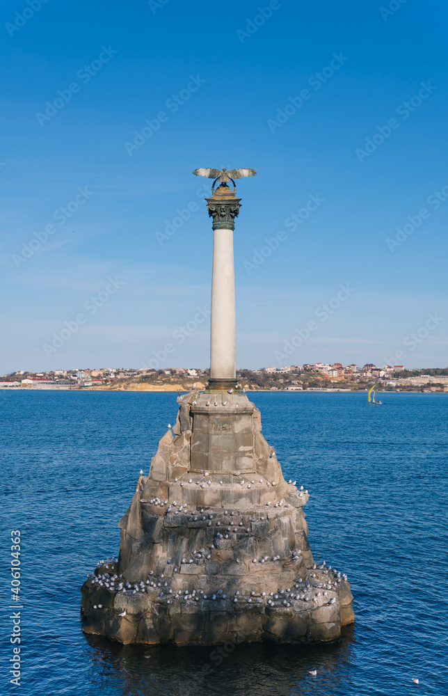 Famous Sevastopol sea monument sight in Crimea Famous Sevastopol sea monument sight in Crimea