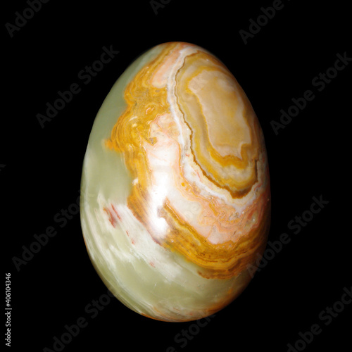 onyx egg on black background 
