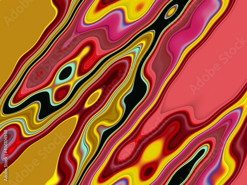 Colorful waves curves abstract pattern with lines