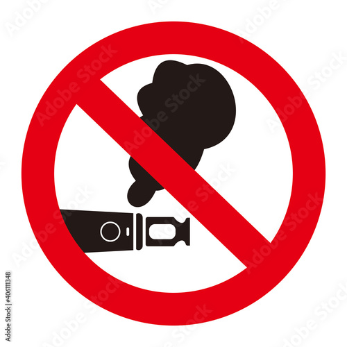 No vape smoking vector sign on white background