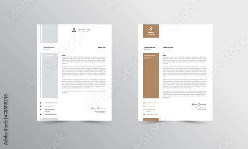 Modern Business Letterhead Design Template, Abtract Letterhead Design, Letterhead Template,  - vector